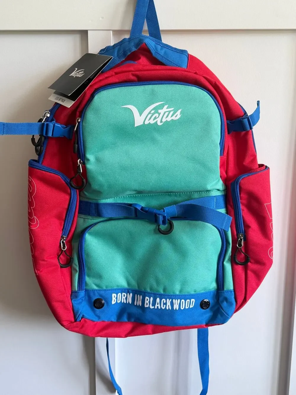 Victus LEV3L Bat Pack Columbia Blue Red Baseball Softball Backpack VBLVLBP